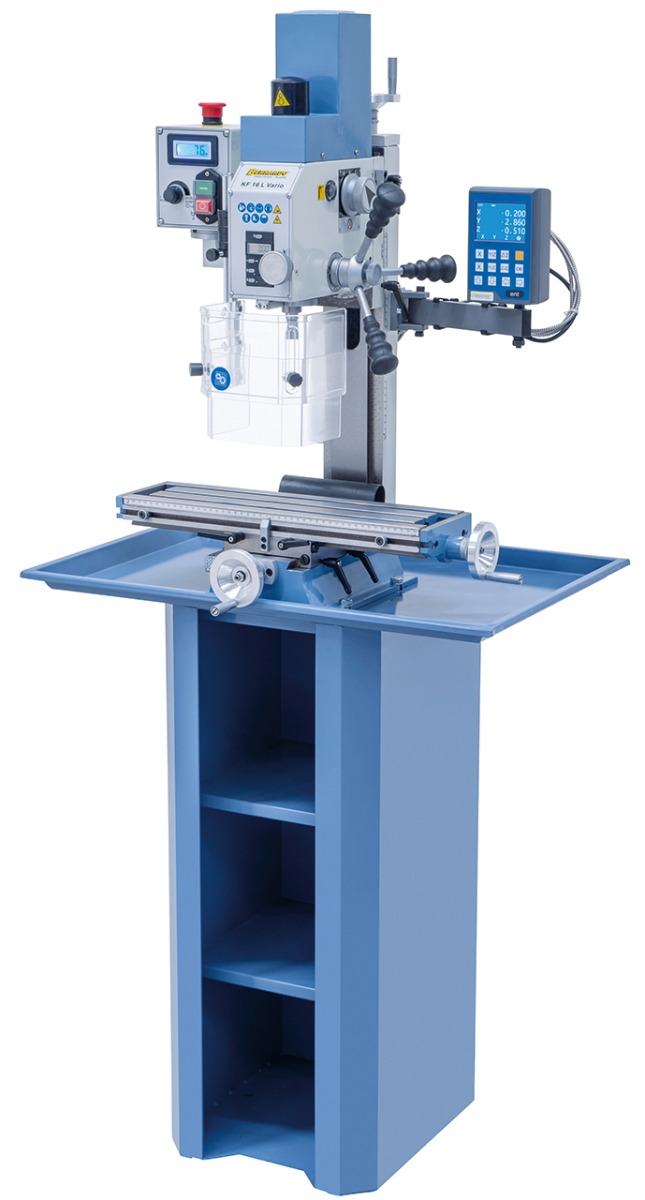 Bohr- und Fräsmaschine KF 16 L Vario inkl. 3-Achs Digitalanzeige DT 40