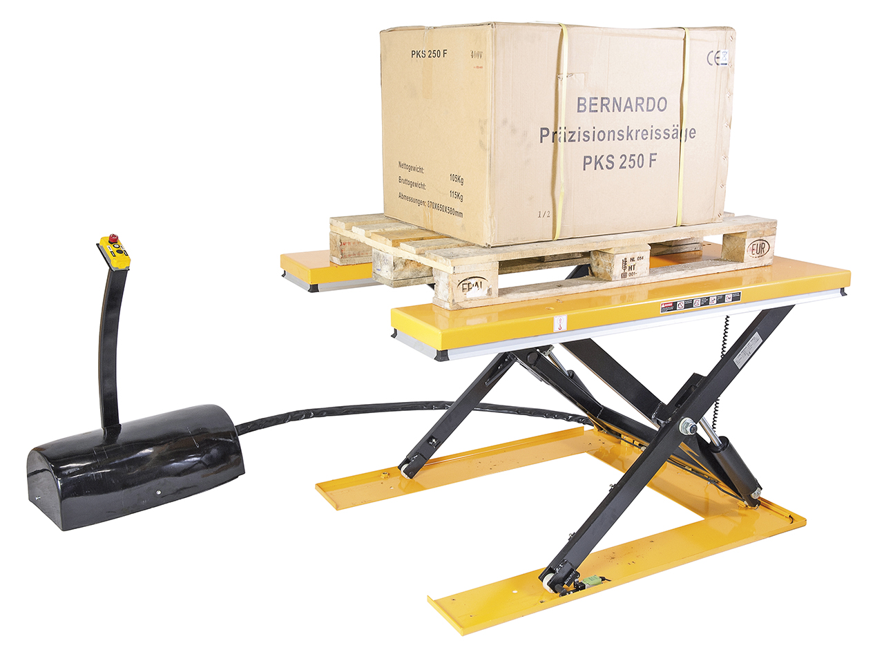 Flach-Scherenhubtisch mit U-Plattform FSHT 1000 U *