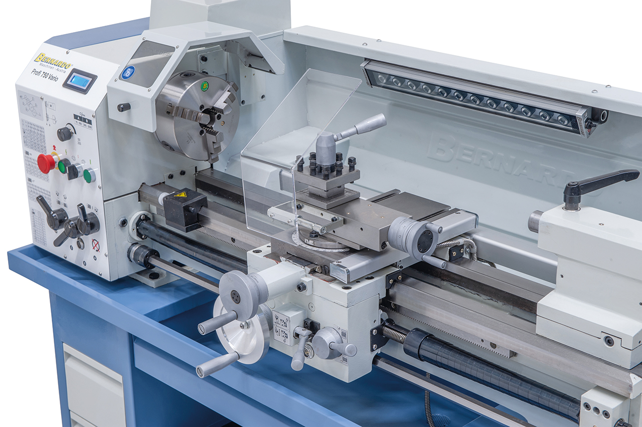 Leit- und Zugspindeldrehmaschine Profi 750 Vario / 400 V inkl. 2-Achs Digitalanzeige ES-12 V