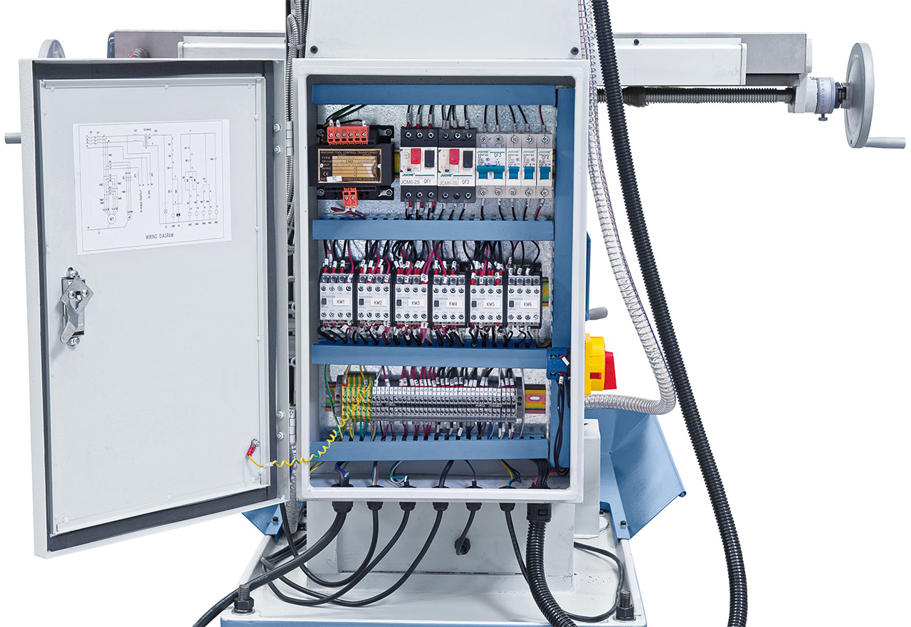 Bohr- und Fräsmaschine KF 60 - 1000 inkl. 3-Achs-Digitalanzeige ES-12 H und Vorschub f. y-Achse