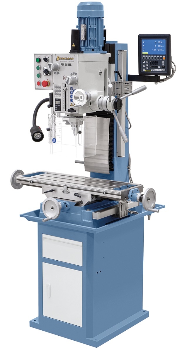 Bohr- und Fräsmaschine FM 45 HS inkl. 3-Achs-Digitalanzeige ES-12 V