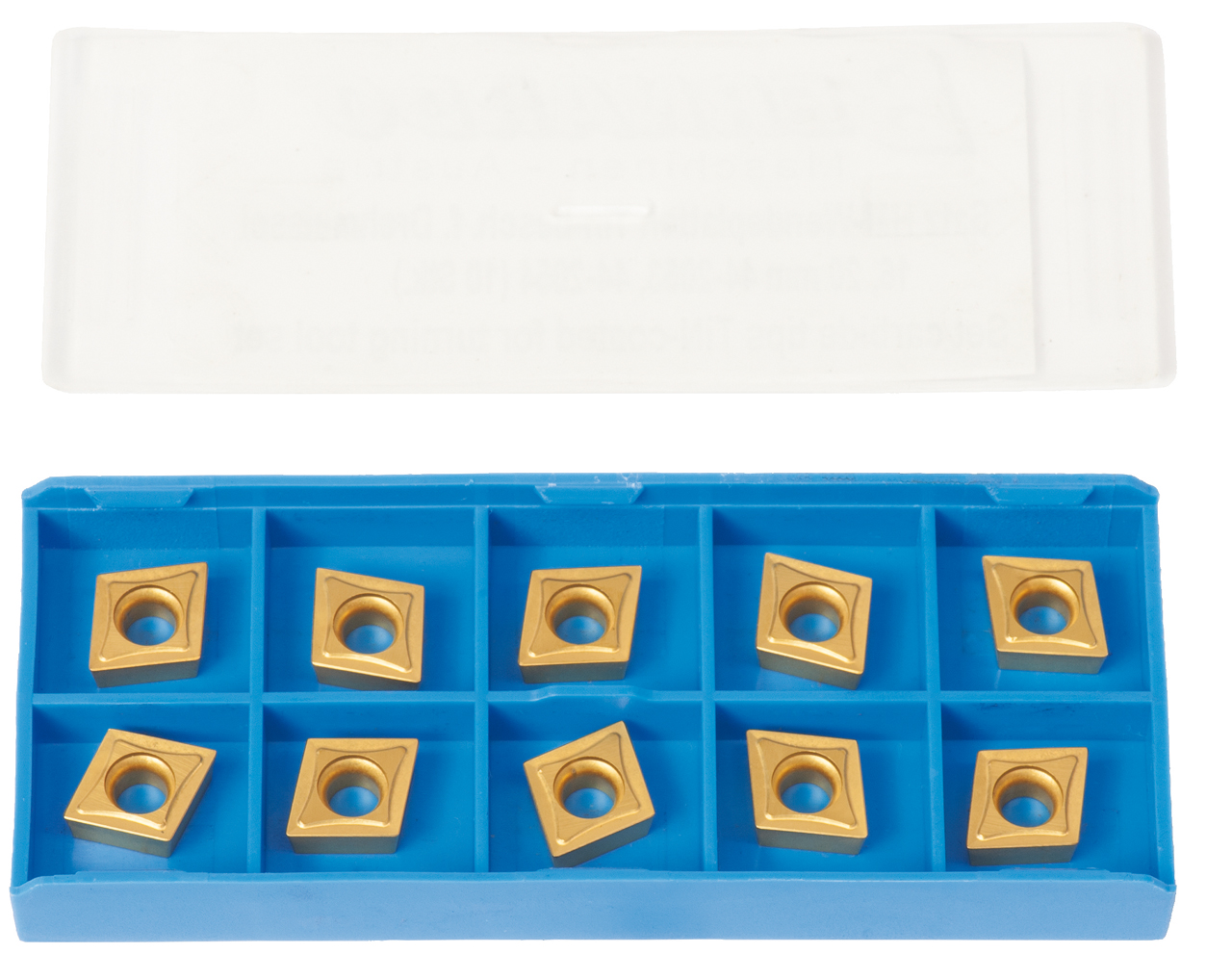 Satz HM-Wendeplatten Tin-besch. f. Drehmeissel 16, 20 mm 44-2053, 44-2054 (10 Stk.)