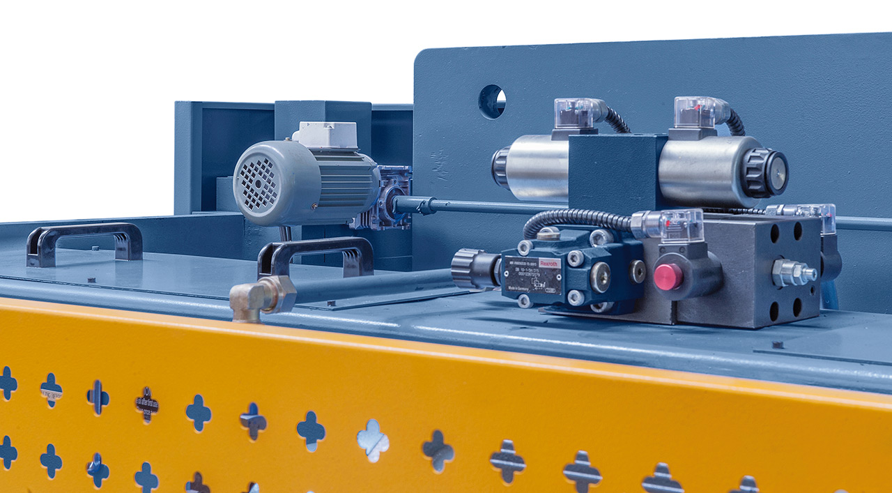 Kompakte und wartungsarme Hydraulik-  einheit, für Wartungsarbeiten leicht zugänglich.