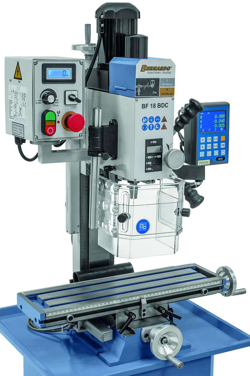 Bohr- und Fräsmaschine BF 18 BDC inkl. 3-Achs Digitalanzeige DT 40
