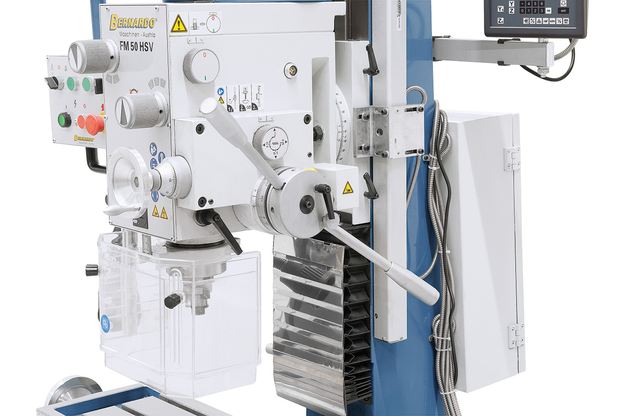 Bohr- und Fräsmaschine FM 50 HSV inkl. 3-Achs-Digitalanzeige ES-12 V