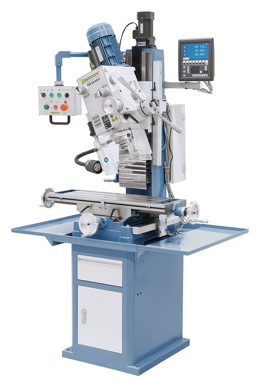 Bohr- und Fräsmaschine FM 50 HSV inkl. 3-Achs-Digitalanzeige ES-12 V