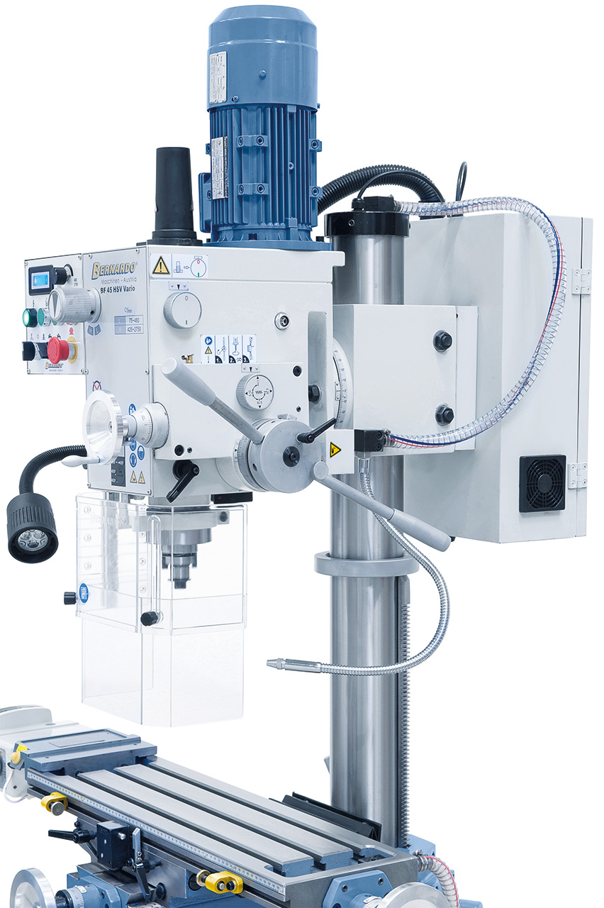 Bohr- und Fräsmaschine BF 45 HSV Vario inkl. Vorschub f. x-Achse