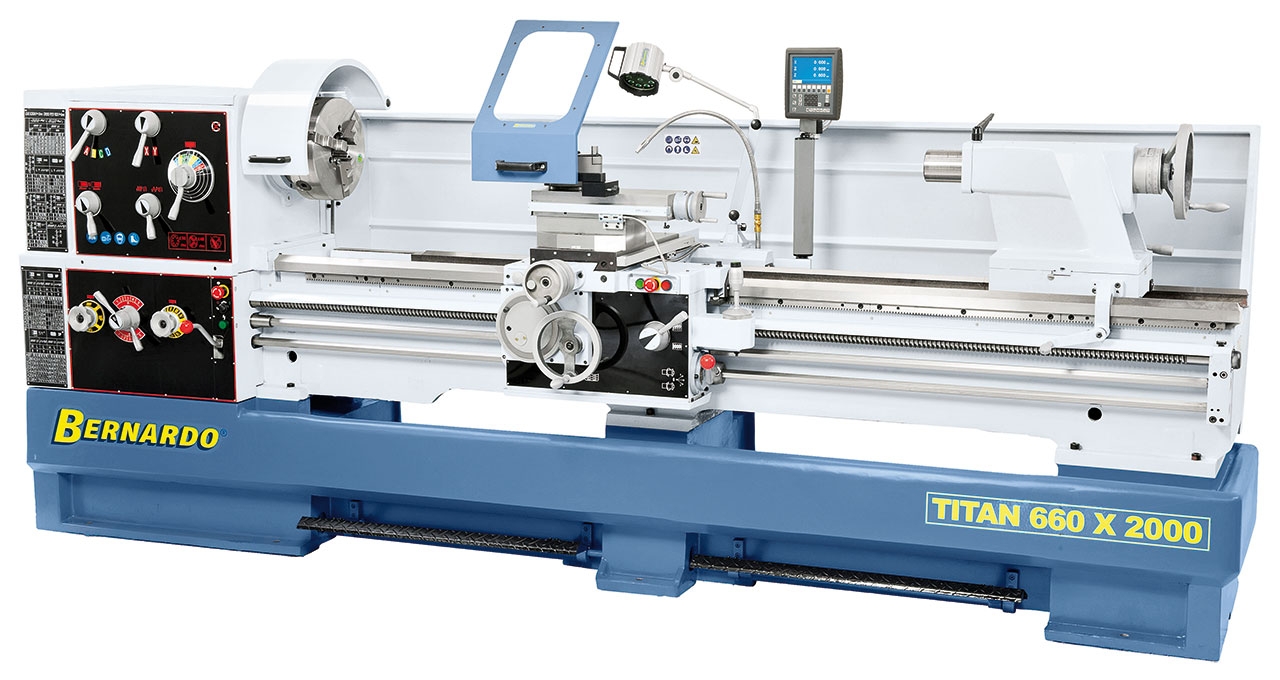 Produktionsdrehmaschine Titan 660 x 2000 inkl. 3-Achs-Digitalanzeige *