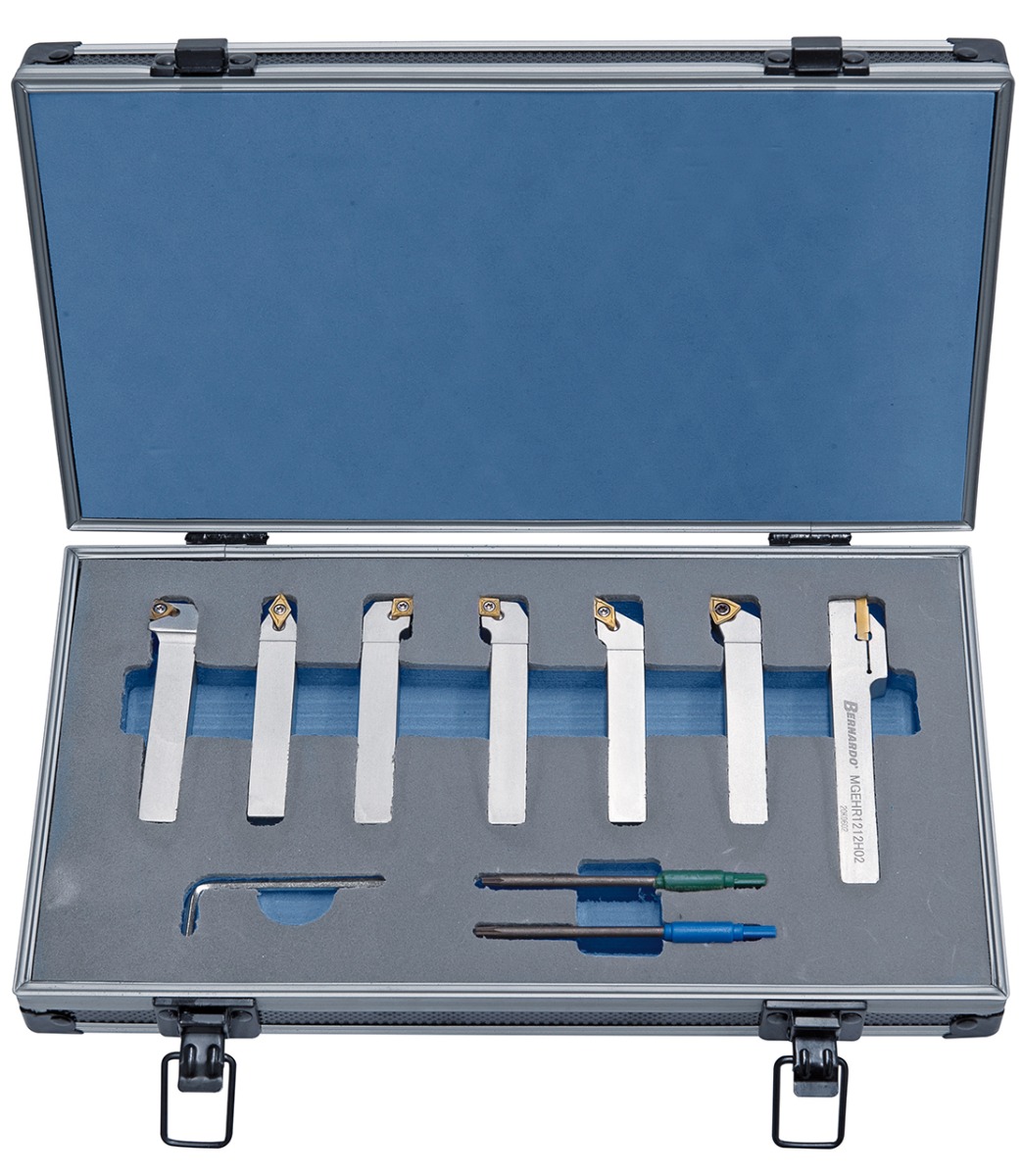 Drehmeisselsatz mit HM-Wendeplatten, 12 mm, 7-tlg., Tin-beschichtet, Satz N