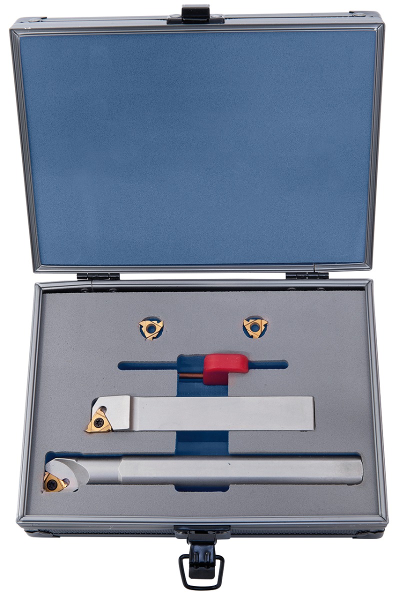 Drehmeißelsatz für Innen- und Außengewinde, mit HM-Wendeplatten, 16 mm, 2-tlg.