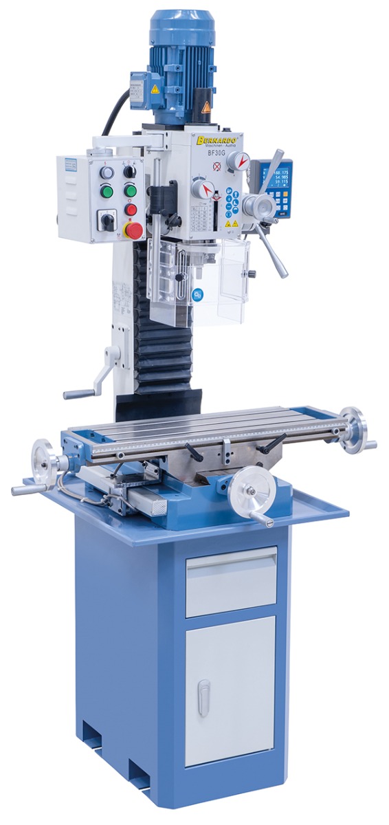 Bohr- und Fräsmaschine BF 30 G inkl. 3-Achs Digitalanzeige DT 40
