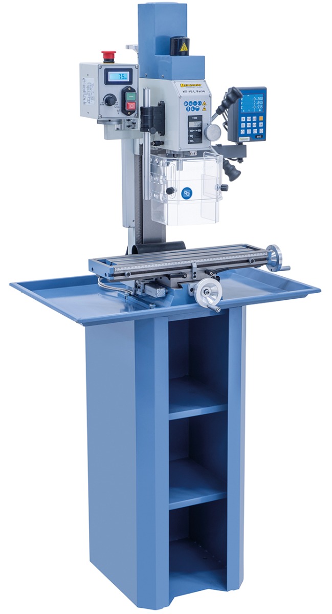Bohr- und Fräsmaschine KF 16 L Vario inkl. 3-Achs Digitalanzeige DT 40