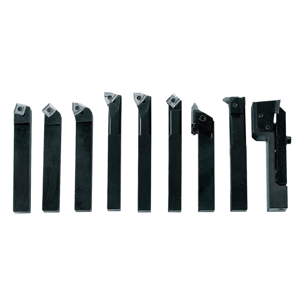 Drehmeisselsatz mit HM-Wendeplatten, 10 mm, 9-tlg., Satz F