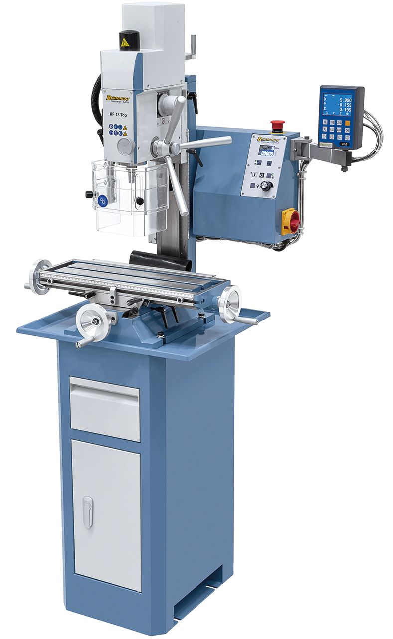 Bohr- und Fräsmaschine KF 18 Top inkl. 3-Achs Digitalanzeige DT 40