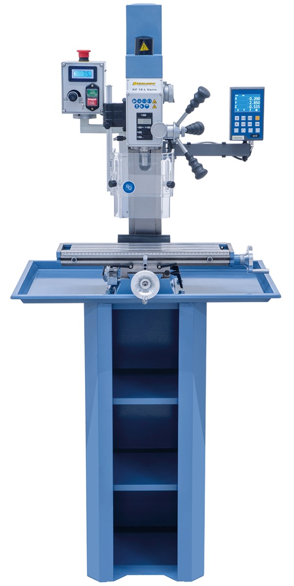 Bohr- und Fräsmaschine KF 16 L Vario inkl. 3-Achs Digitalanzeige DT 40