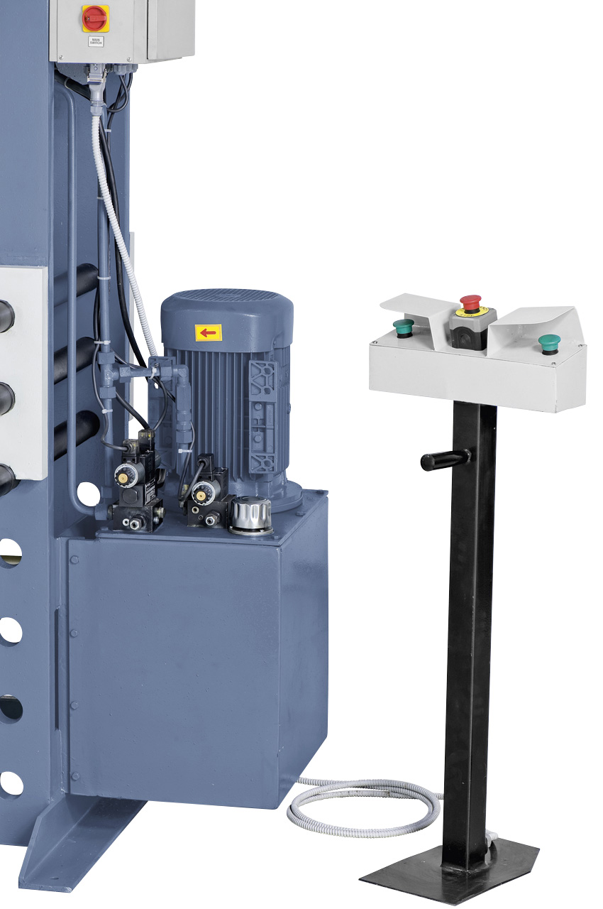 Hydraulische Werkstattpresse BRHP 100 QZ mit querverfahrbar. Druckzylinder *