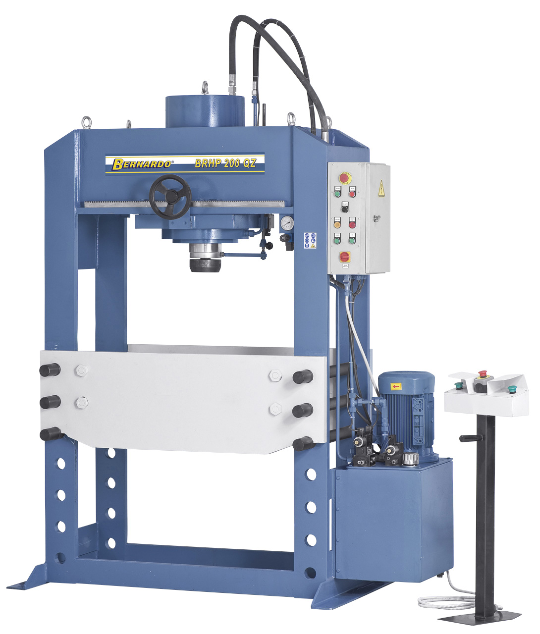 Hydraulische Werkstattpresse BRHP 200 QZ mit querverfahrbar. Druckzylinder *
