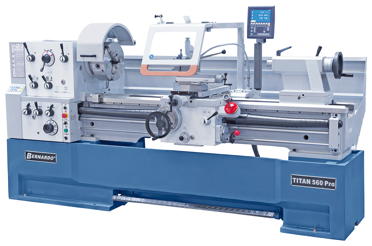 Produktionsdrehmaschine Titan 560 x 1500 Pro inkl. 3-Achs-Digitalanzeige *