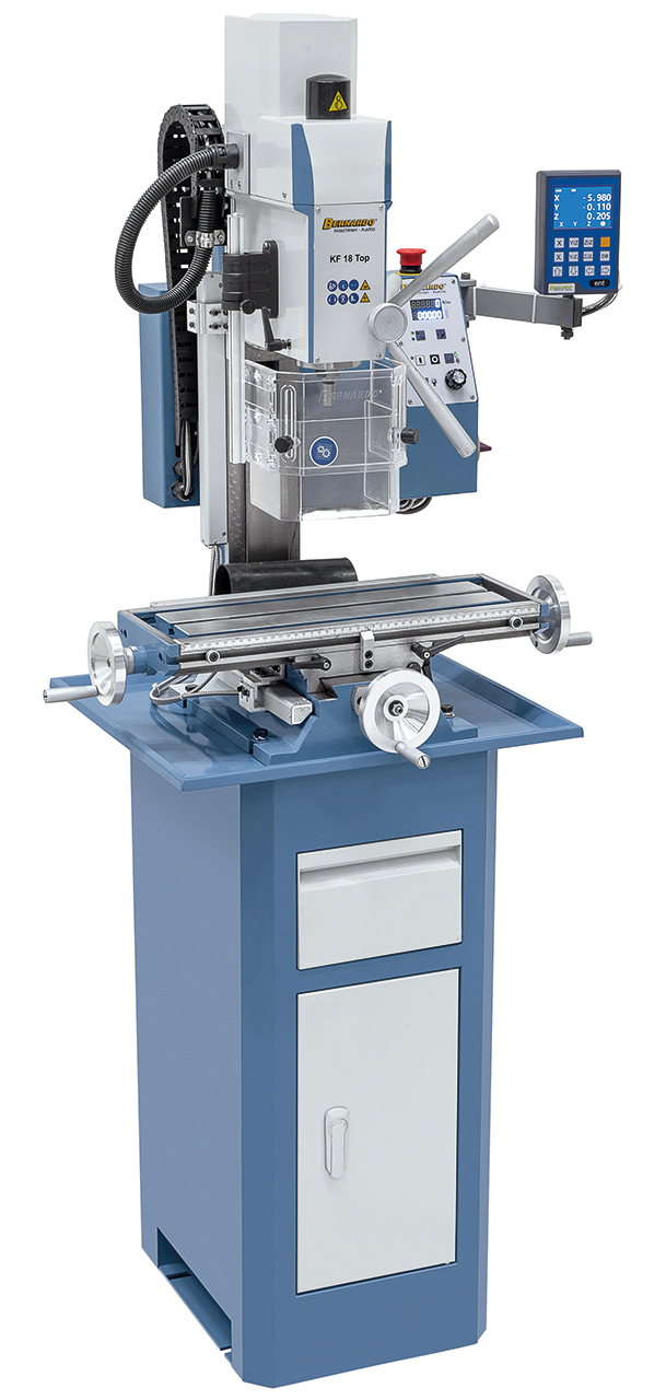 Bohr- und Fräsmaschine KF 18 Top inkl. 3-Achs Digitalanzeige DT 40