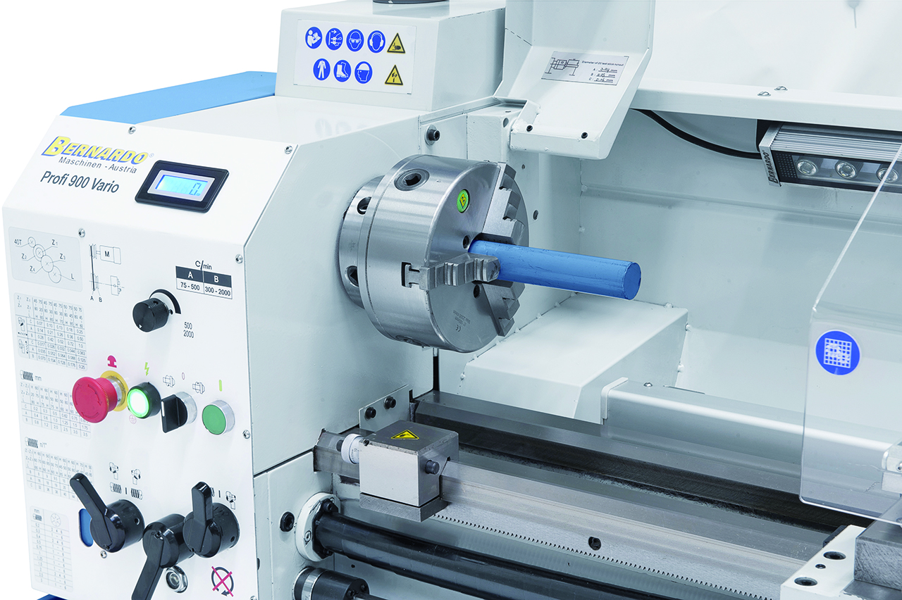 Leit- und Zugspindeldrehmaschine Profi 900 Vario / 230 V inkl. 2-Achs-Digitalanzeige ES-12 V
