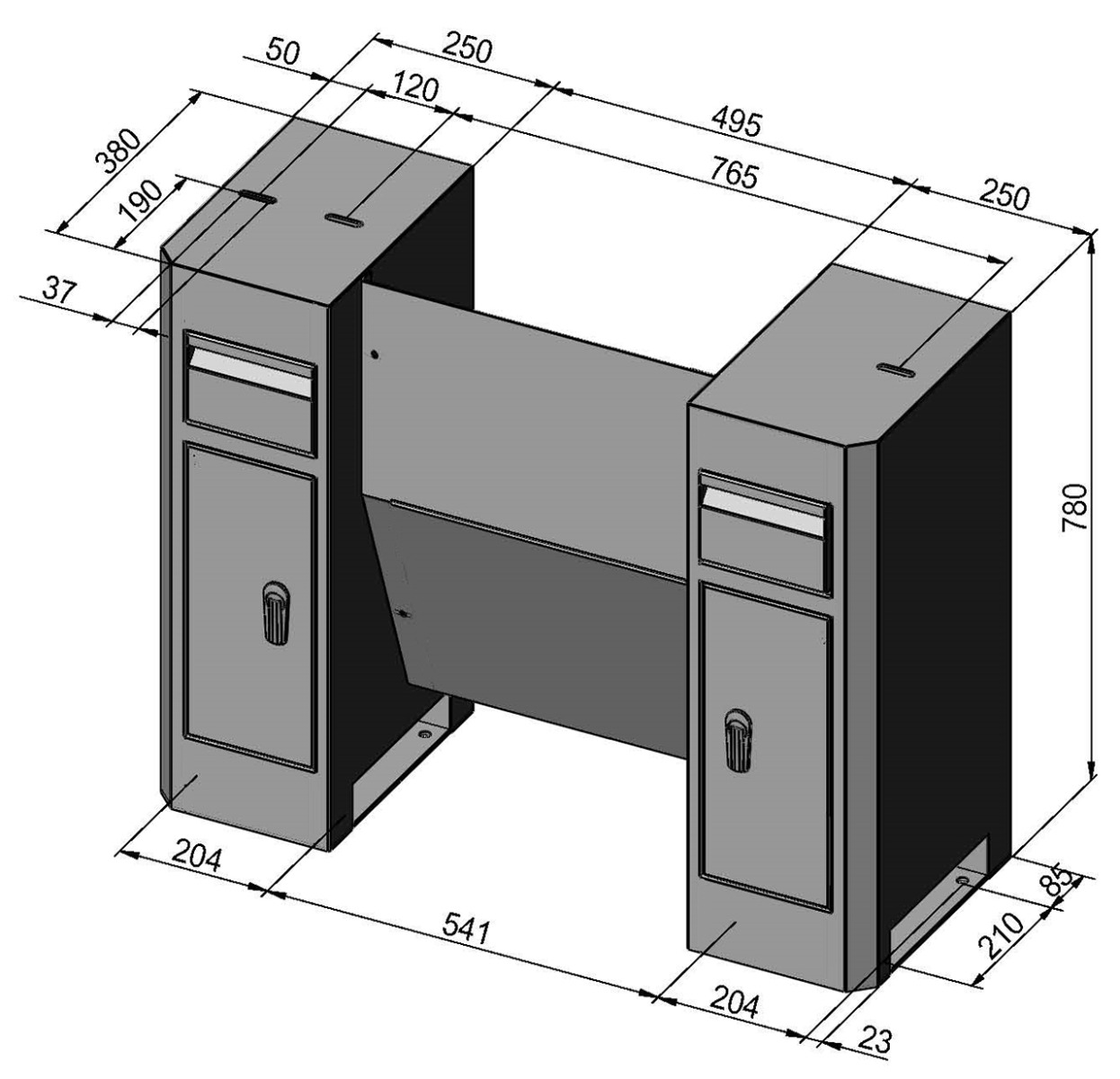 Untergestell D3 Deluxe f. Profi(center) 500-Serie