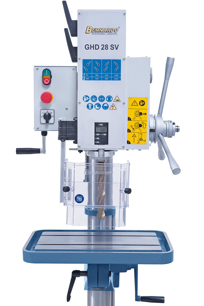 Getriebe-Säulenbohrmaschine GHD 28 SV mit digitaler Tiefenanzeige