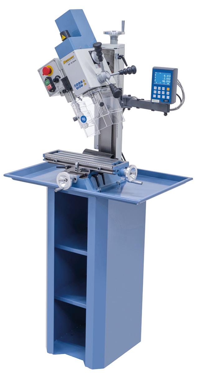 Bohr- und Fräsmaschine KF 16 Vario inkl. 3-Achs Digitalanzeige DT 40