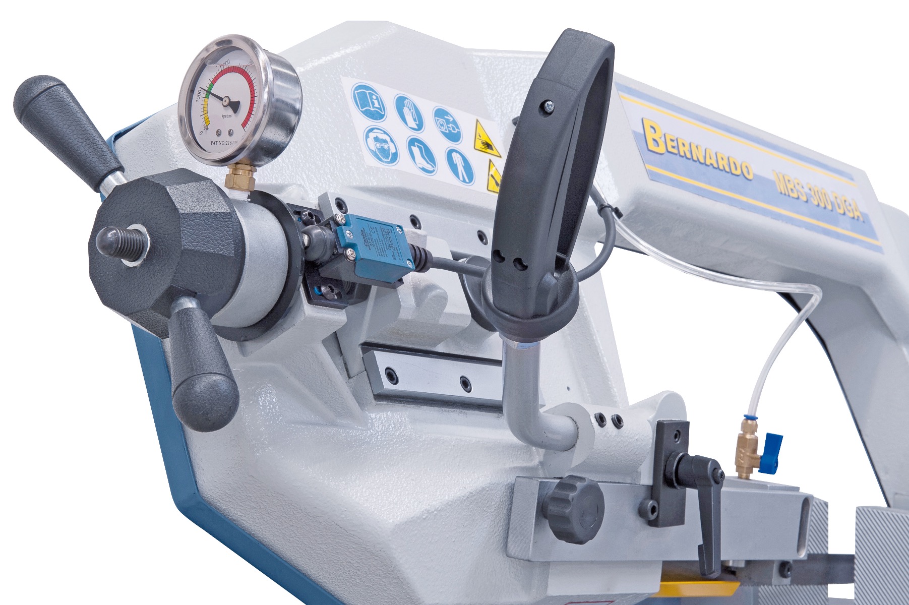 Halbautomatische Doppelgehrungsbandsäge MBS 300 DGA / 400 V