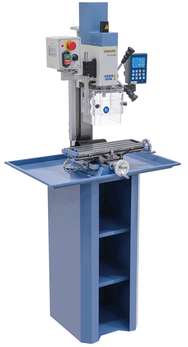 Bohr- und Fräsmaschine KF 16 Vario inkl. 3-Achs Digitalanzeige DT 40