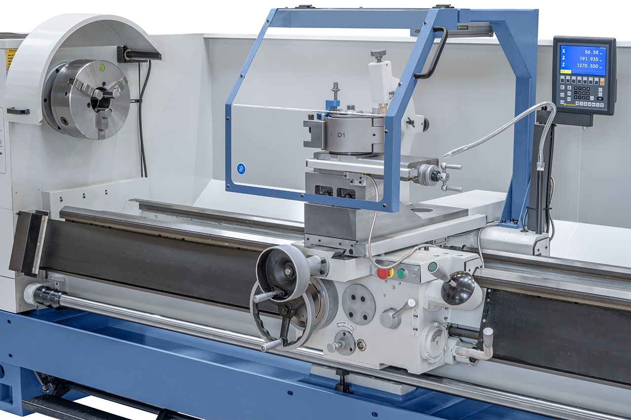 Produktionsdrehmaschine Goliath 800 x 1500 inkl. 3-Achs-Digitalanzeige *